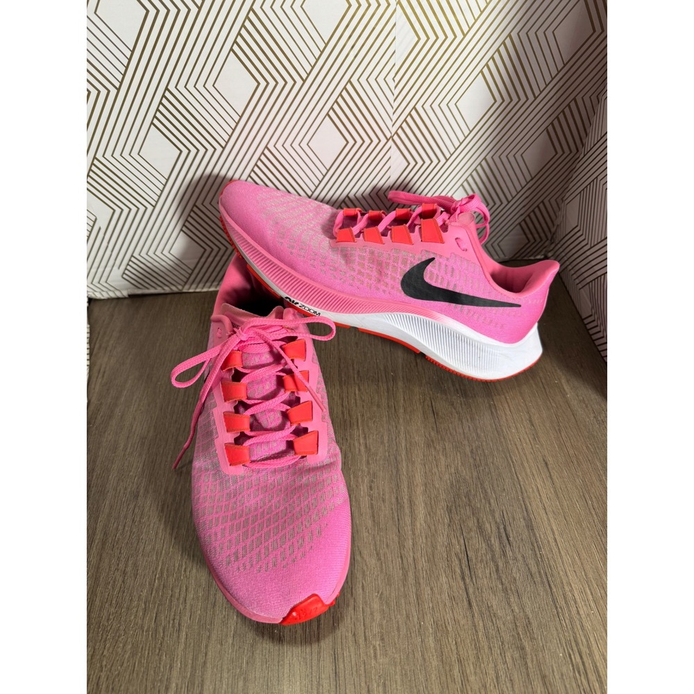 Nike Air Zoom Pegasus 37‎ Womens size 9.5 Running Shoes Pink Orange CW7358-601
